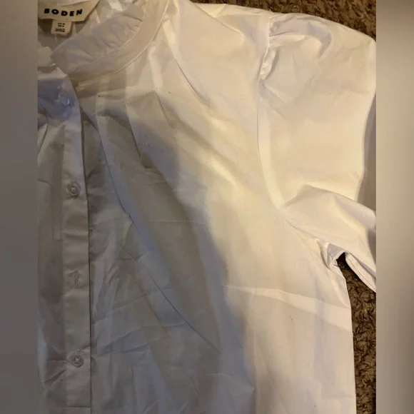 Boden Ruffled White Blouse - Picture 3 of 4